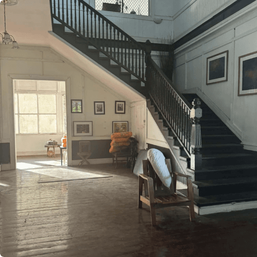 The upstairs landing and upper floor rooms